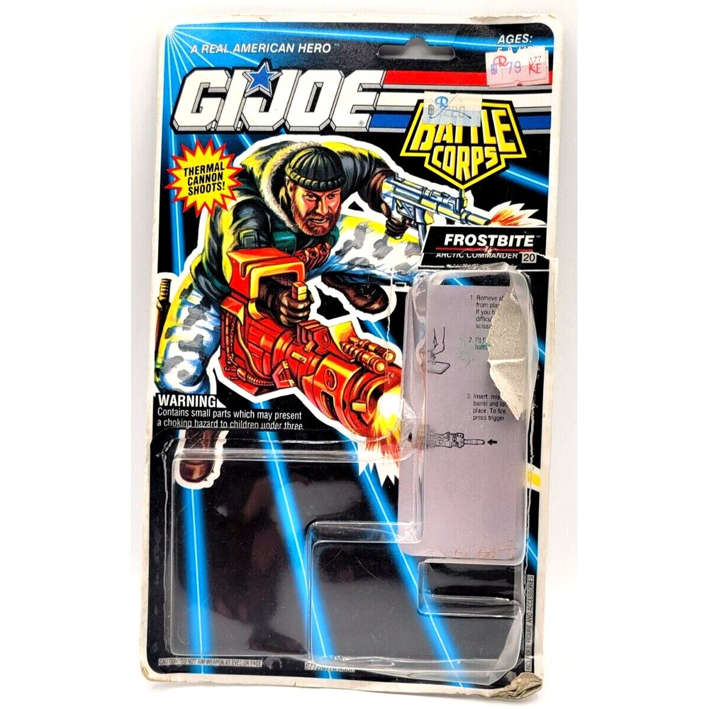 FROSTBITE BATTLE CORPS G.I. JOE FULL CARD BACK UNCUT FILE CARD W/ BUBBLE